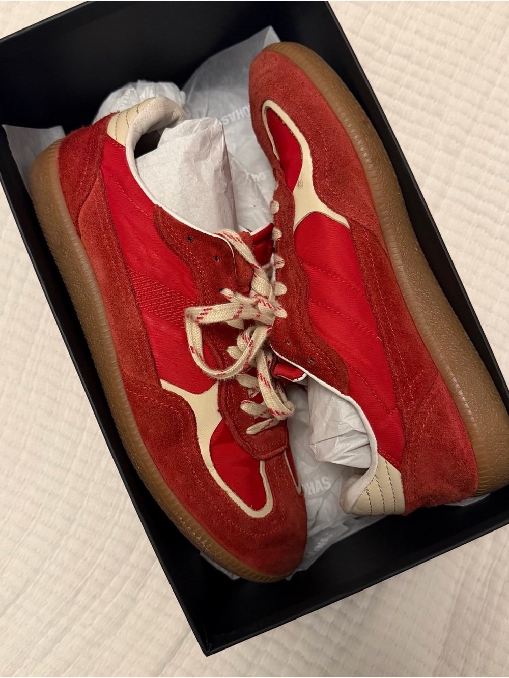 ALOHAS Rife Sheen Red Leather Sneakers - Picture 6 of 12